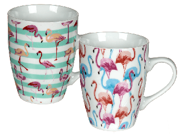 Porcelán flamingó bögre