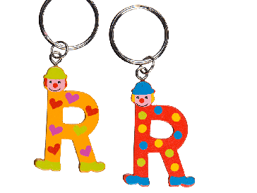 Detská kľúčenka písmeno R
