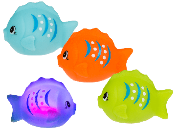 Plastic sea animals with colourchanging LED