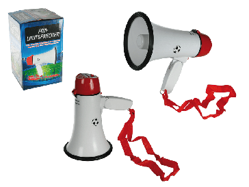 Fan Megaphone with 2 functions (language & song) max. 5 Watt