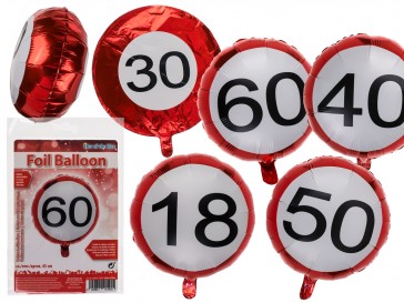 Red foil balloons