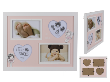 Pink wooden frame