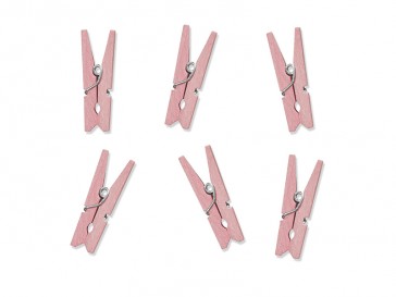 Wooden pegs, pink, 1pack