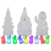 Karácsonyi figurák LED megvilágítással 10 cm