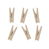 Wooden Pegs, natural wood, 1pack