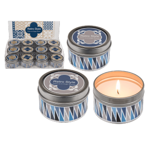 Scented candle in tin