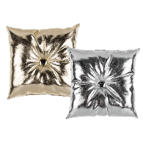 Grey cushion with silver coloured stars