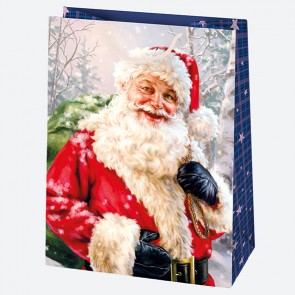 Karácsonyi ajándéktáska Santa XXL 40,5x56x25 cm, 5 változatban