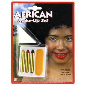 Farby na tvár - afričanka