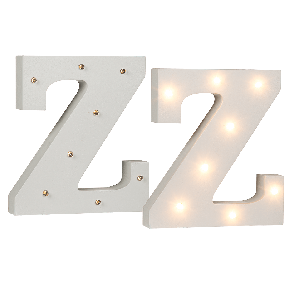 LED megvilágítású fa Z betű