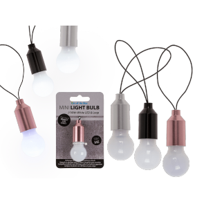 Mini Plastic Bulb with white LED (incl. batteries) approx. 5