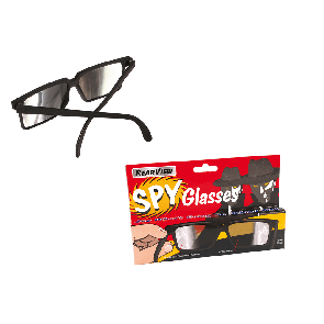 Plastic Spy Glasses with side mirror in frame temples
