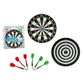 Dart board game with 6 darts