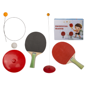 Table tennis trainer base with 2 rackets & 3 table tennis balls