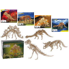 Drevené 3D puzzle dinosaurus