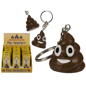 Polyresin Poo with metal key chain