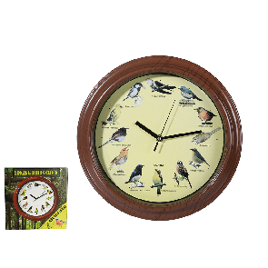 Plastic Wall Clock with bird sound