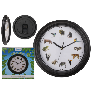 Plastic Wall Clock with animal sound