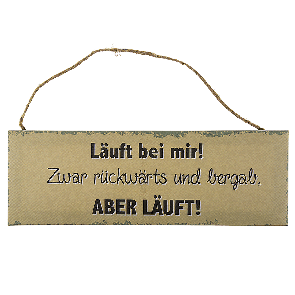 Sign with slogan
