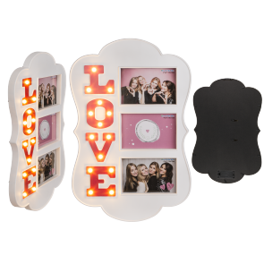 Illuminated plastic photo frame