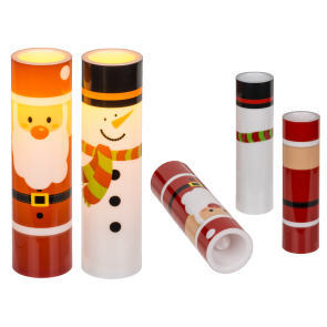 Plastic-christmas candle with led & flickering light