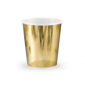 Paper Cups, gold, 180ml (1 pkt / 6 pc.)