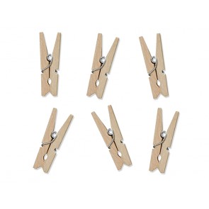 Wooden Pegs, natural wood, 1pack