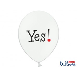 Balloons 30cm, Will you…, Pastel Pure White, 6pcs
