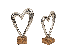 Metal heart on sleeperwood base