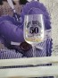 Üveg születésnapi pohár "50", 22,5 cm