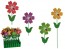 Virág katicabogárral - dekoráció virágcserépbe