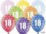 Balloons 30cm, 18th Birthday, Metallic Mix, 6pcs